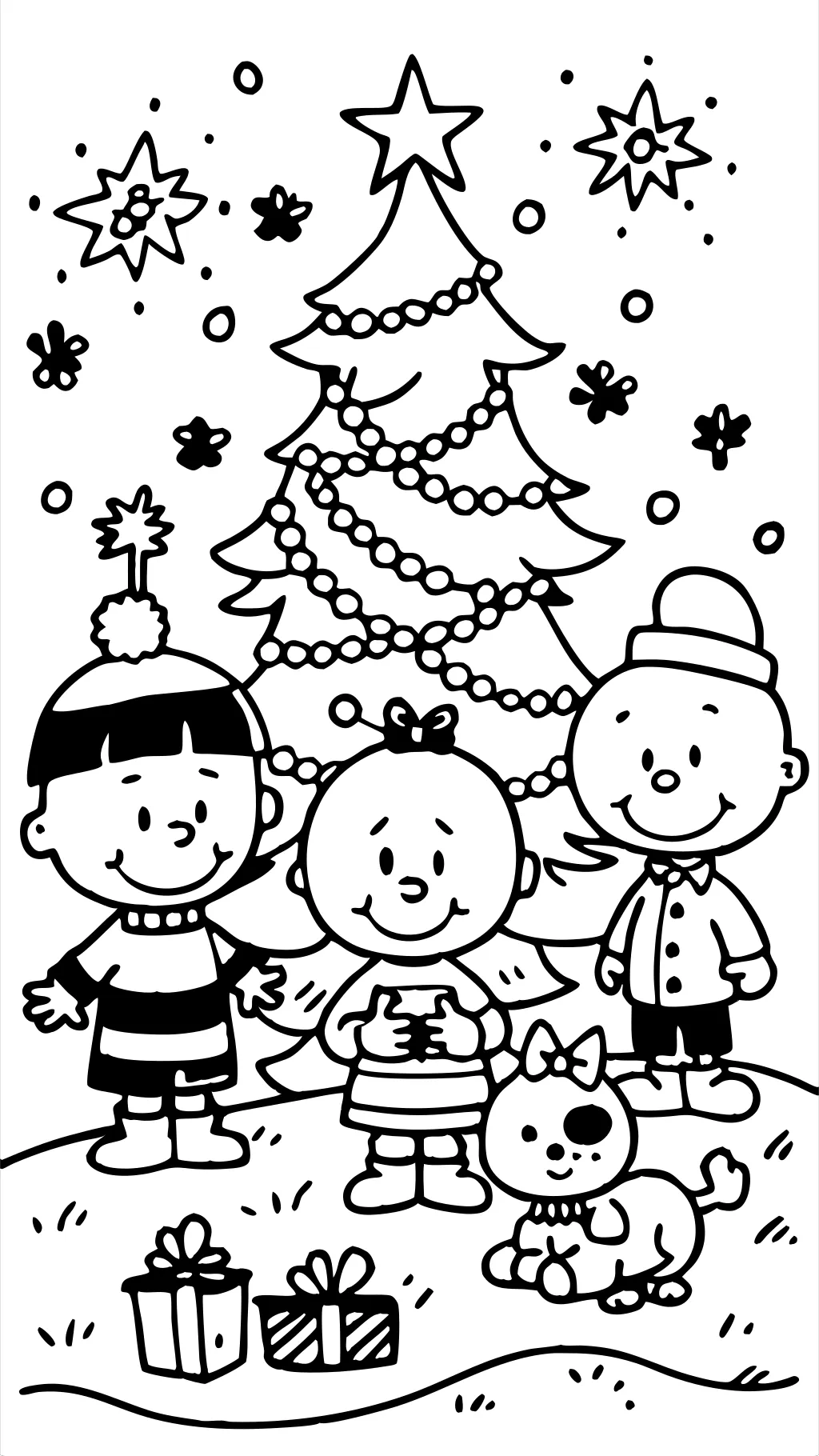 peanuts characters christmas coloring pages